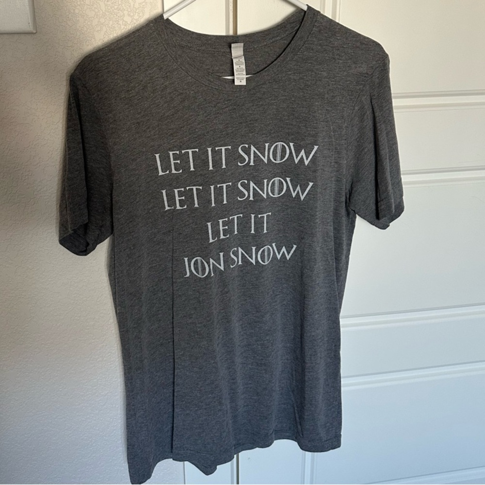 Gray Graphic Tee - Let It Snow